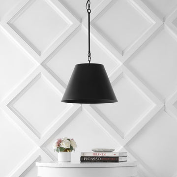 Harper Industrial Farmhouse Iron LED Pendant - JONATHAN Y